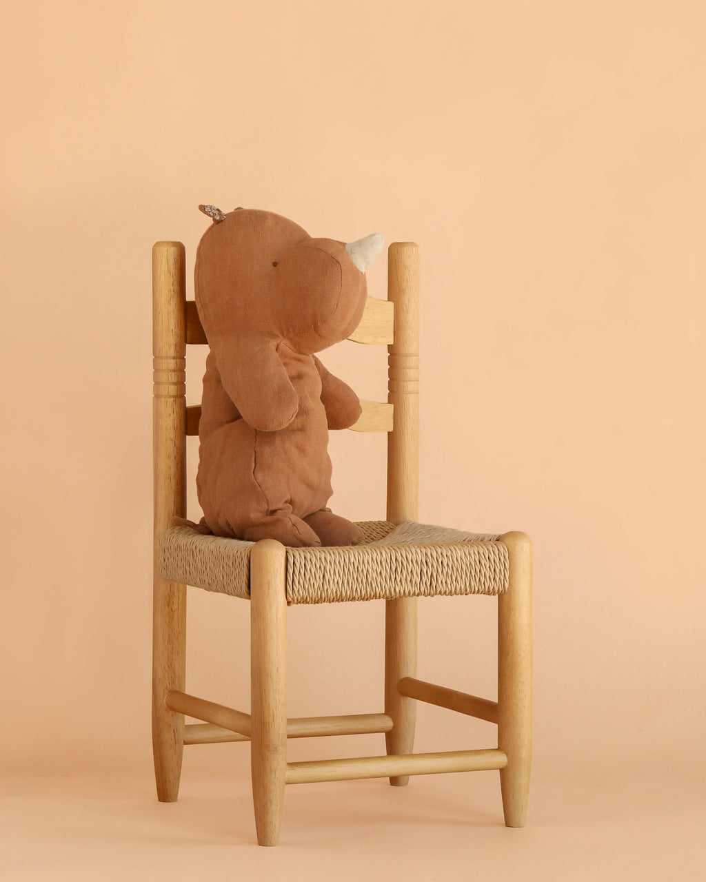 Peluche Rhinocéros, Taille moyenne - Chocolat