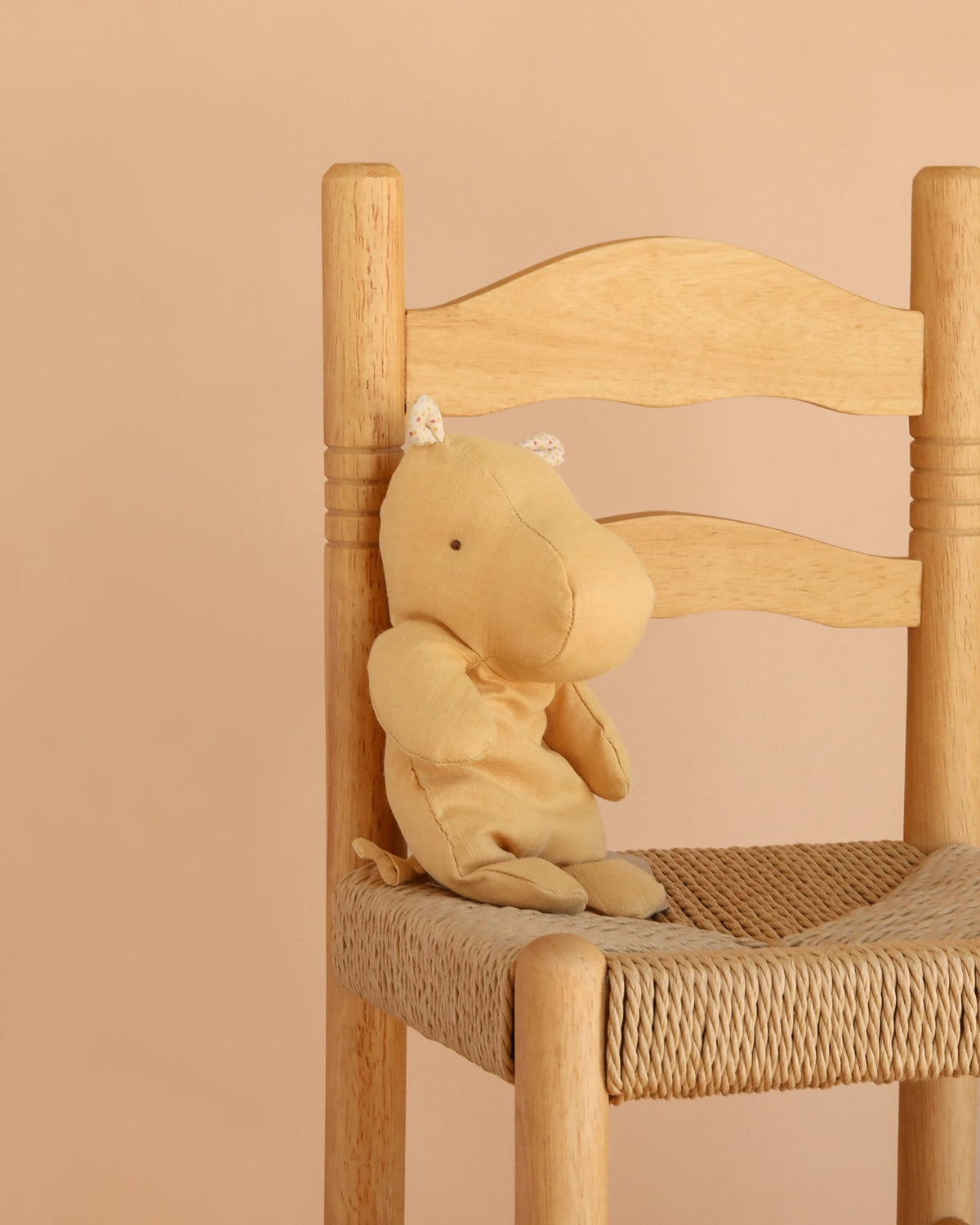 Hippo en peluche, petit – jaune crème