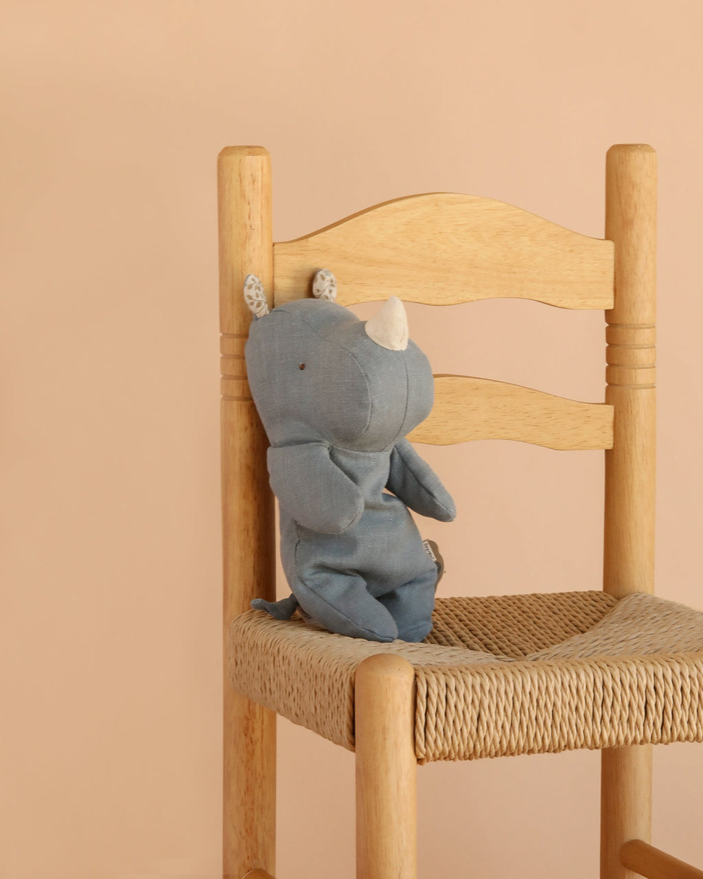 Peluche rhinocéros, petite - Bleu poussière
