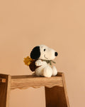 Peluche Snoopy avec Woodstock dans un sac à dos