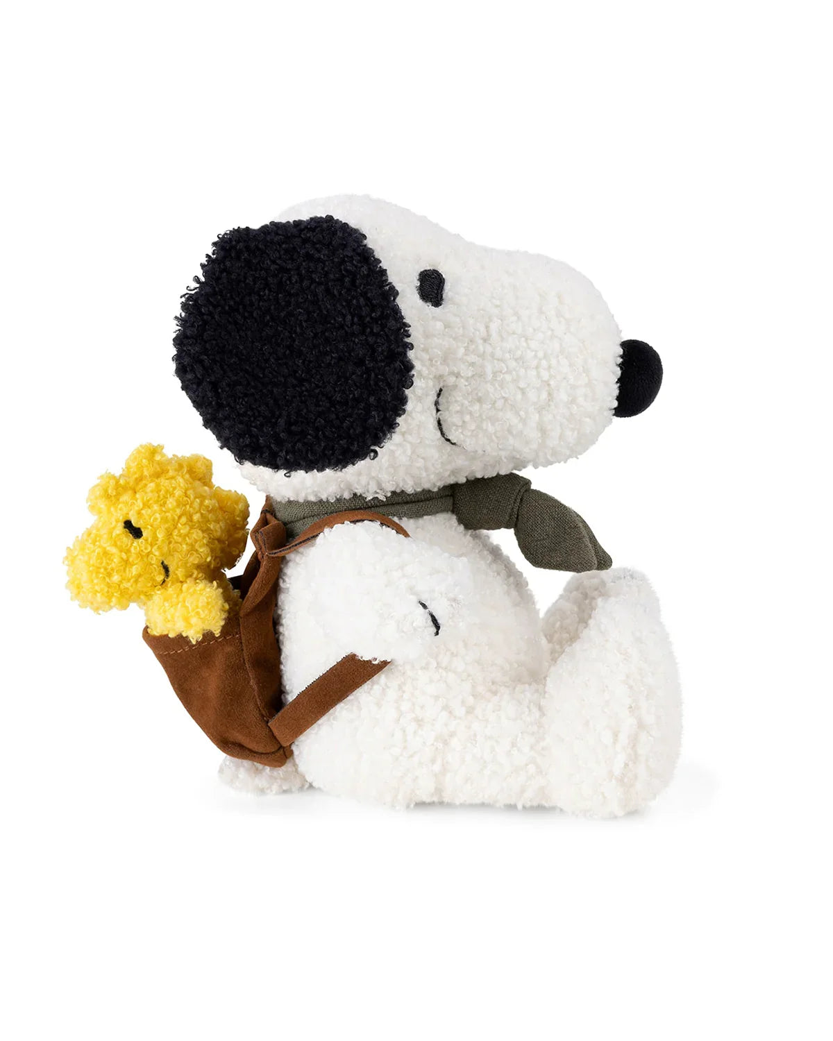 Peluche Snoopy avec Woodstock dans un sac à dos