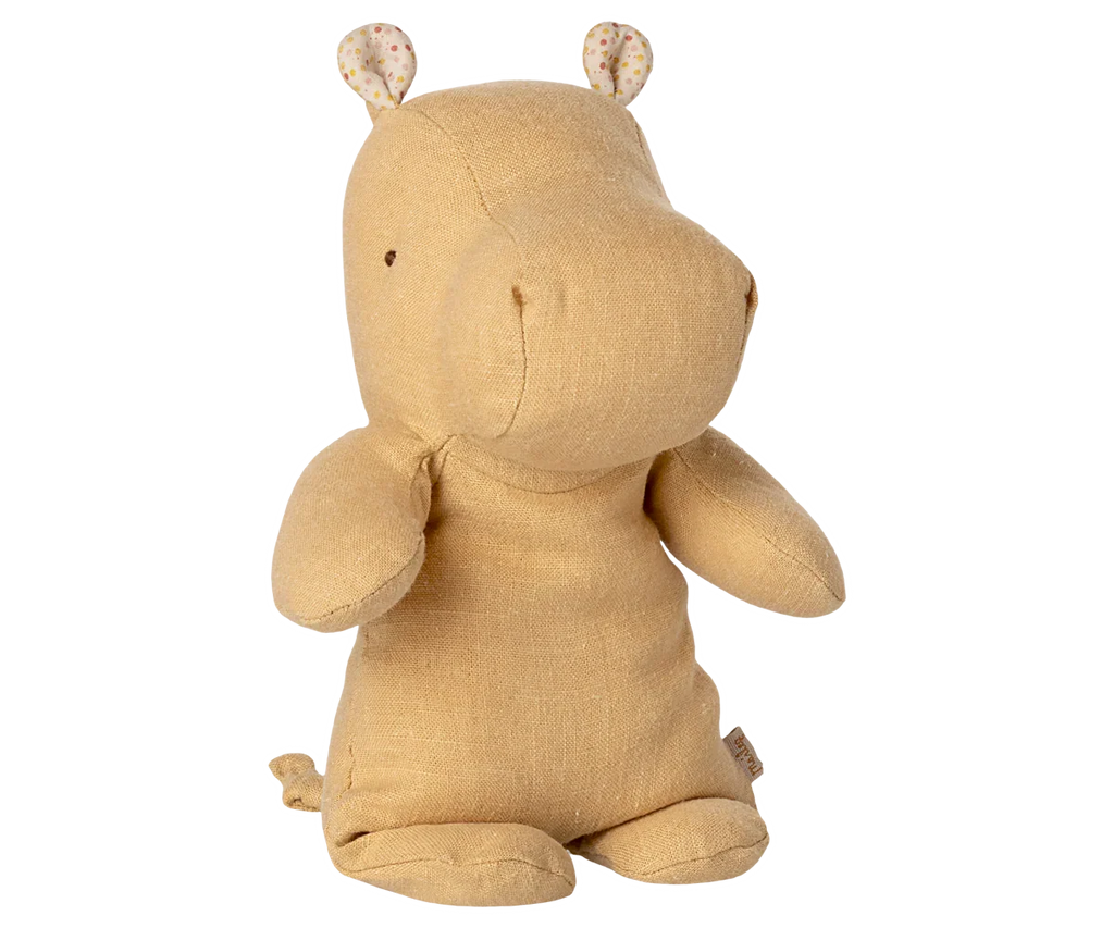 Hippo en peluche, petit – jaune crème