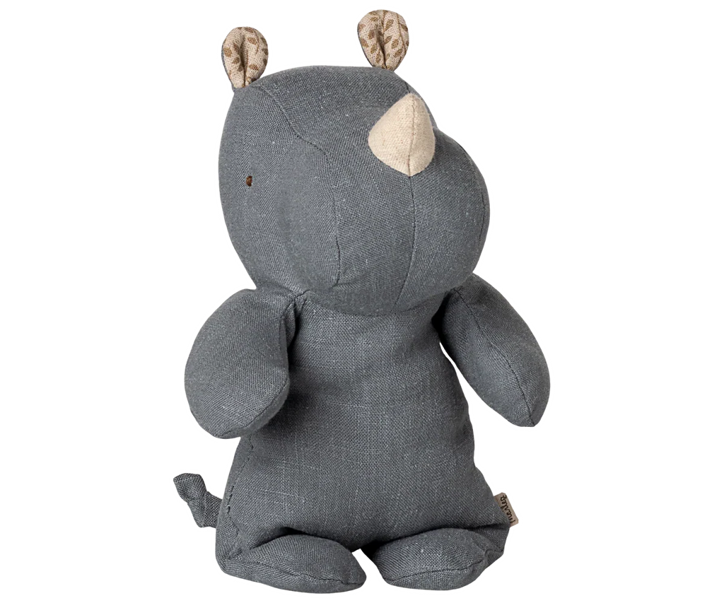 Peluche rhinocéros, petite - Bleu poussière