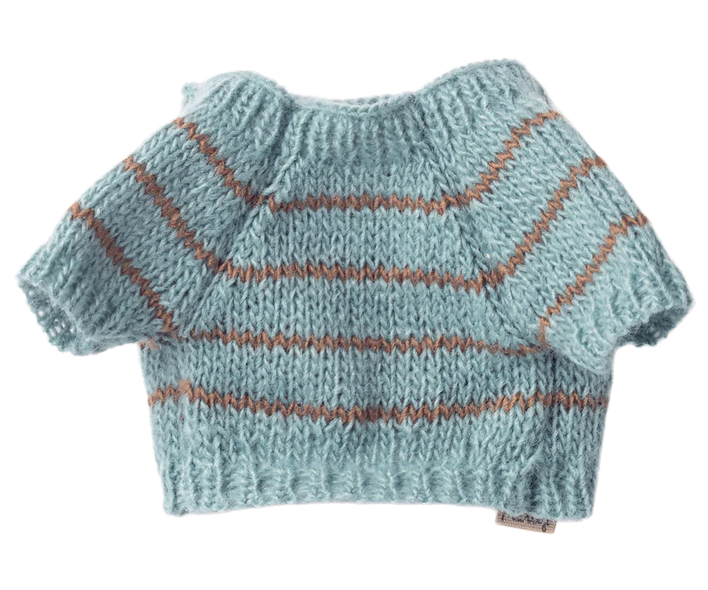 Pull tricoté pour chiot - Bleu poudré