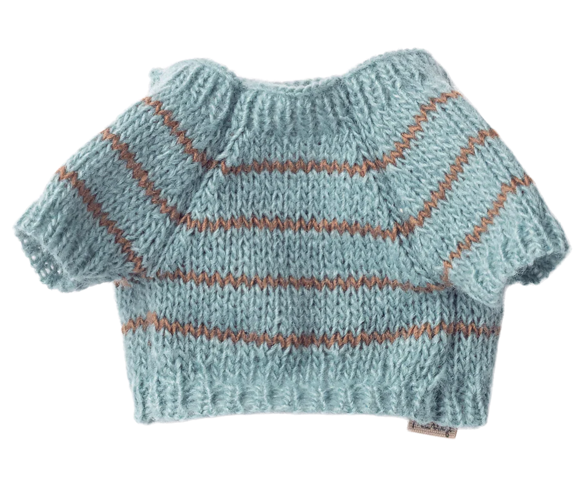 Pull tricoté pour chiot - Bleu poudré