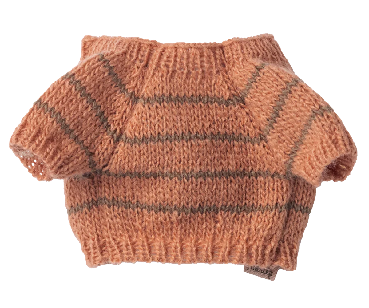 Pull pour chiot tricoté - Corail