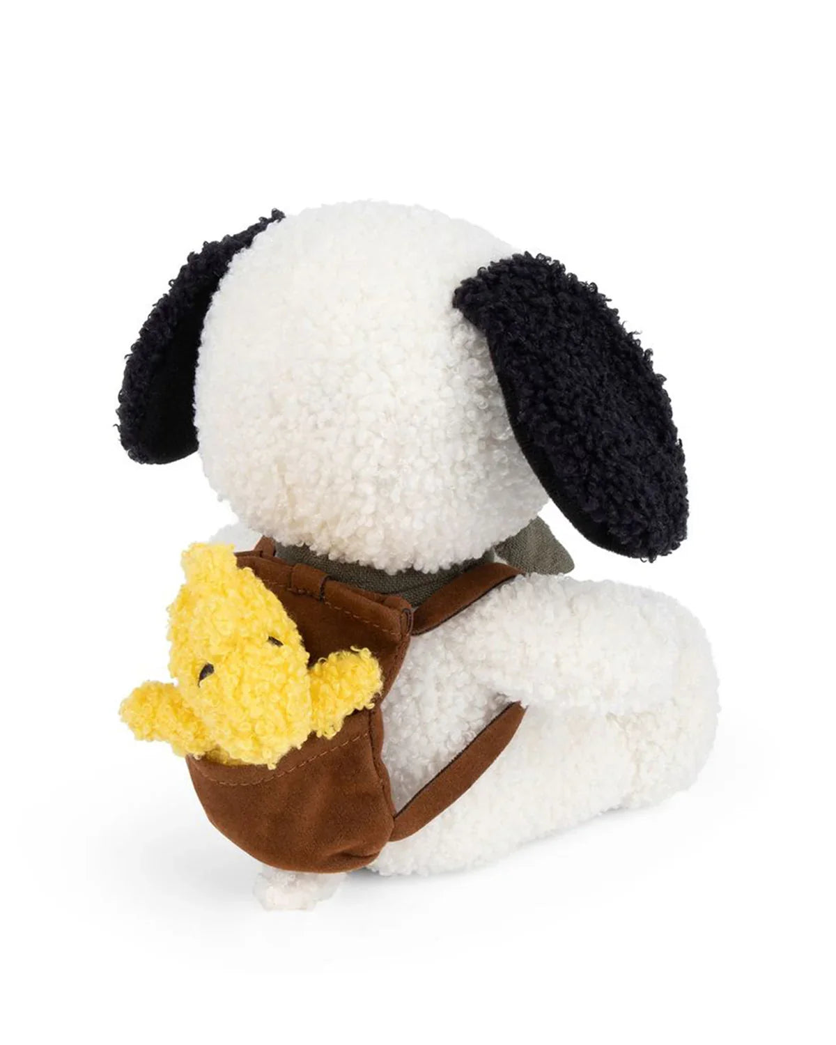 Peluche Snoopy avec Woodstock dans un sac à dos