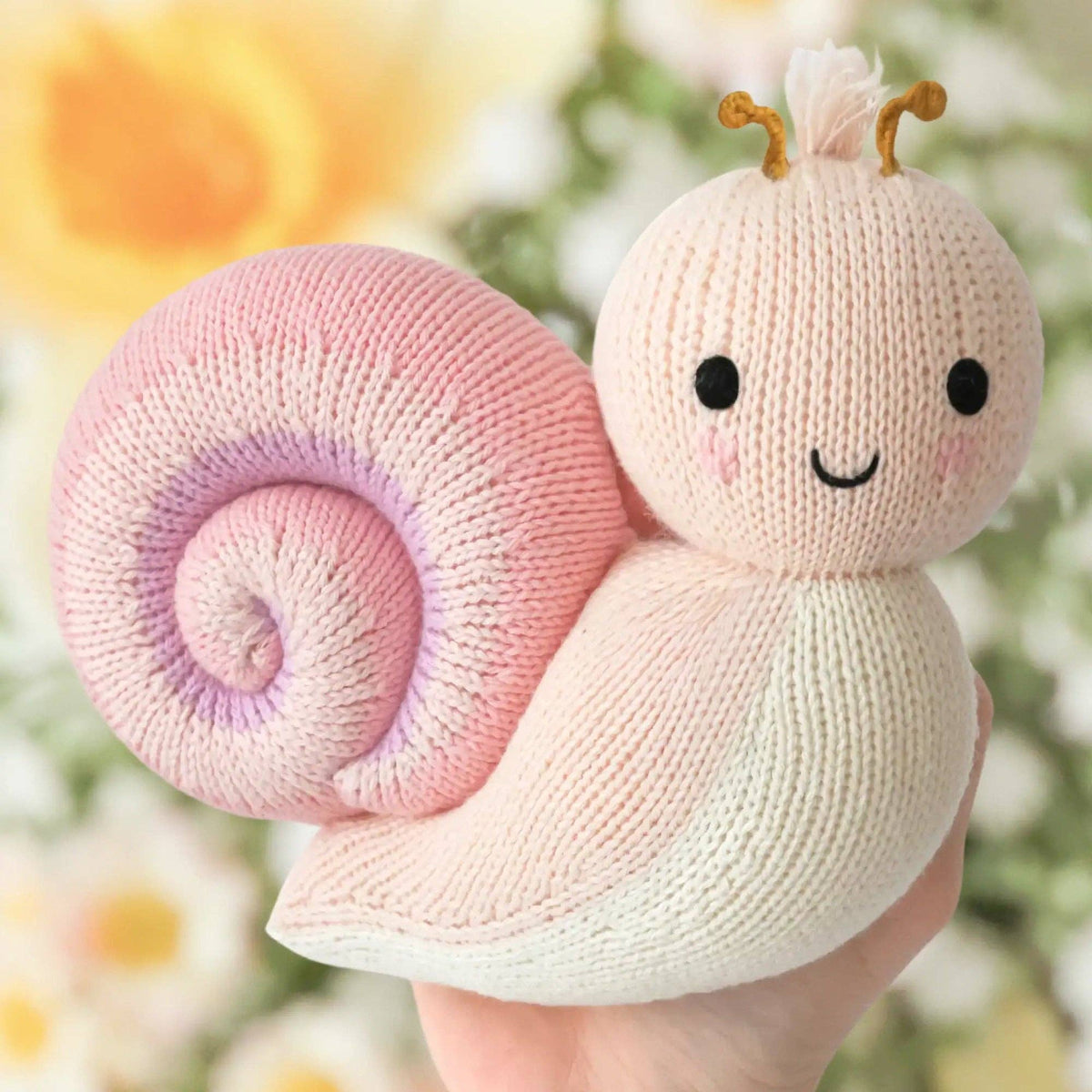 Peluche bébé escargot (Pivoine)